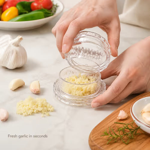 2PCS Clear Manual Garlic Twister and Ginger Mincer Tool