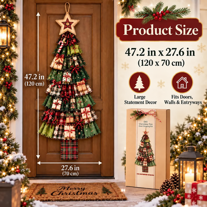 🧶🎄DIY Christmas Tree Door Hanging Set - Suitable for front doors, walls, porches, and home Christmas decorations