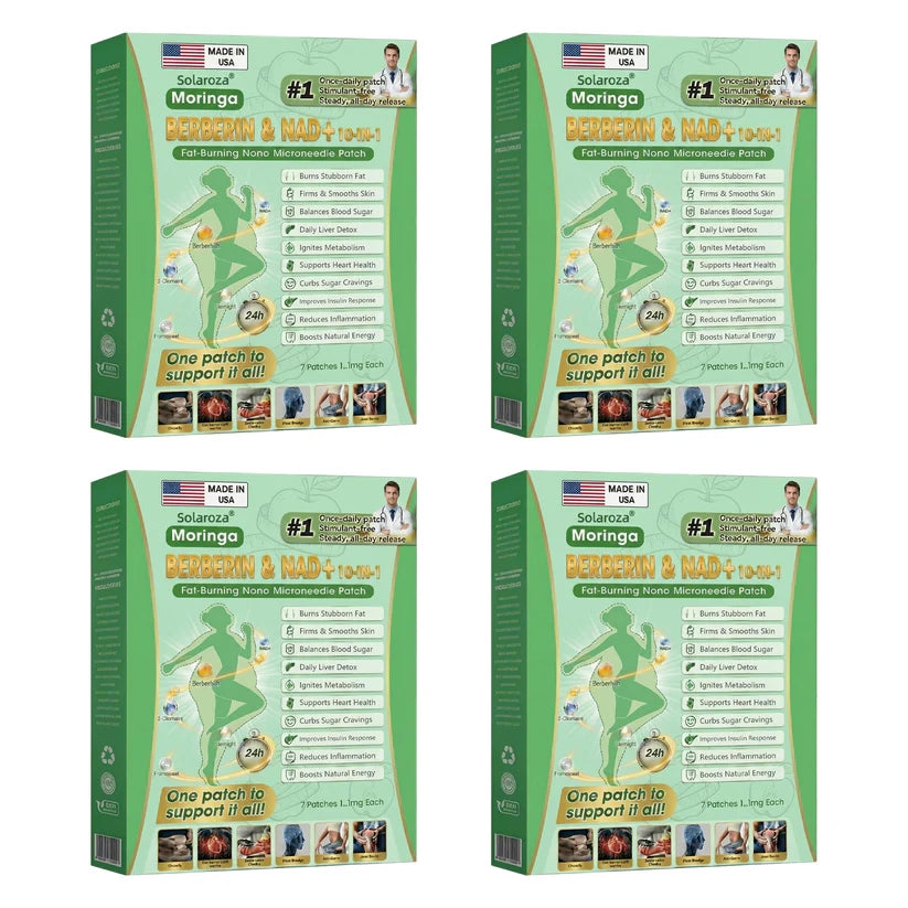 Moringa · Berberine × NAD+ Advanced Nano Microneedle Patch 10-in-1 US (Just once a day, visible changes in 7 days) ✅ For obesity, loose skin, diabetes, sleep apnea, joint issues, and more.