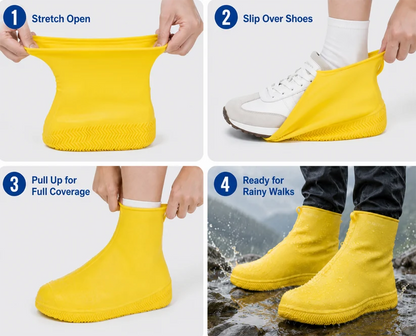 Stop Soaked Sneakers! Heavy-Duty Rain Shoe Covers – Anti-Slip & Fold Into Your Bag 🌧️