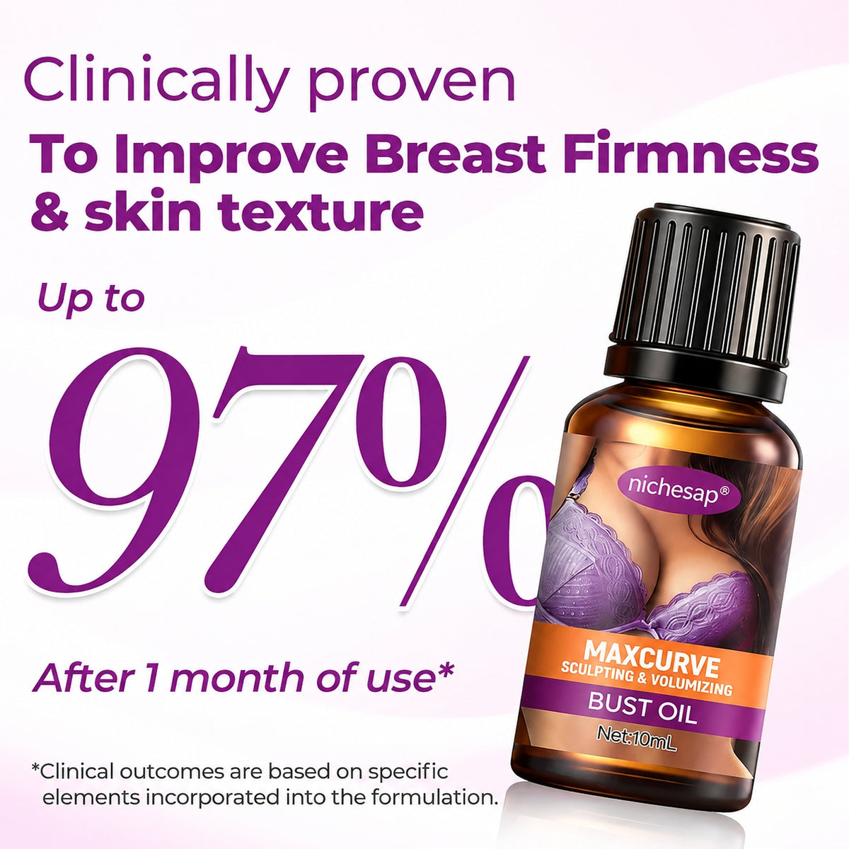 Breast-Enhancing Essential Oil—instantly lifts and defines the bust, delivering miraculous lifting results in just 14 days!