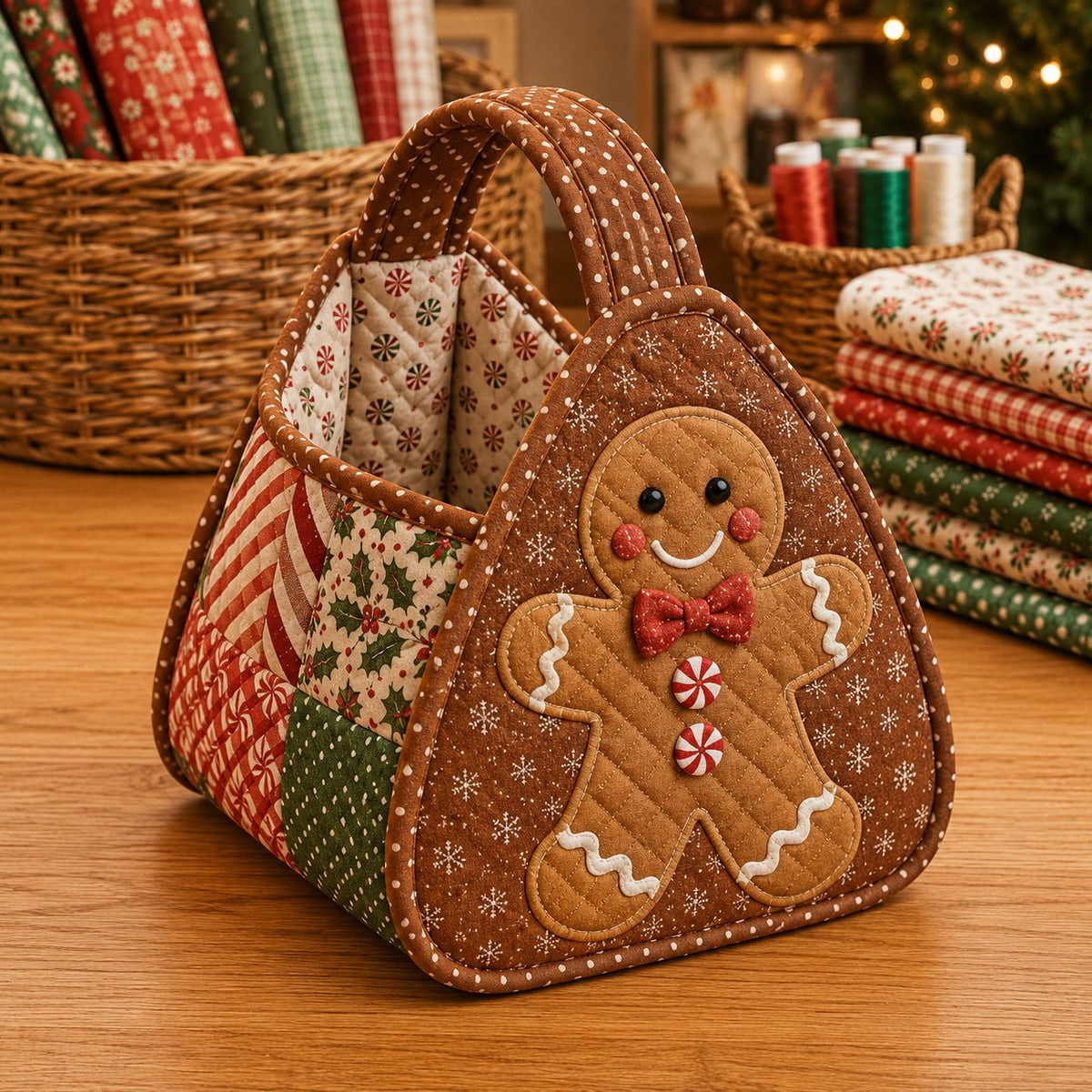 🎄Christmas Quilted Basket — DIY Kit or Finished Holiday Basket