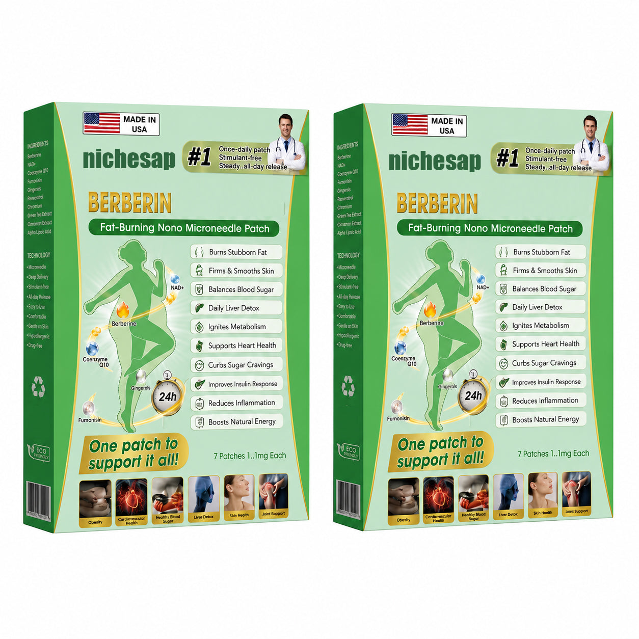 Moringa · Berberine ×  Advanced Nano Microneedle Patch 10-in-1 US (Just once a day, visible changes in 7 days) ✅ For obesity, loose skin, diabetes, sleep apnea, joint issues, and more.