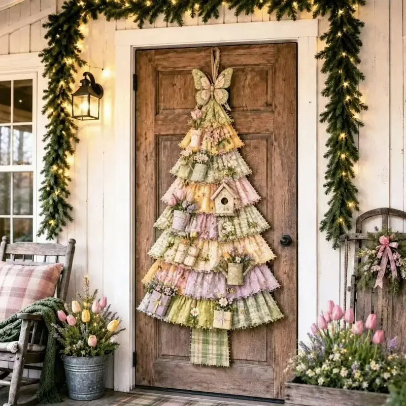 🧶🎄DIY Christmas Tree Door Hanging Set - Suitable for front doors, walls, porches, and home Christmas decorations