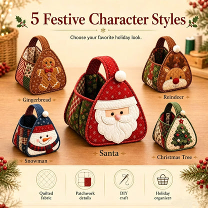 🎄Christmas Quilted Basket — DIY Kit or Finished Holiday Basket