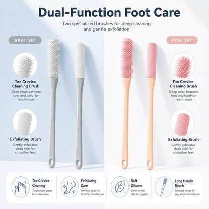 🦶Long‑Handle Silicone Foot Cleaning Brush
