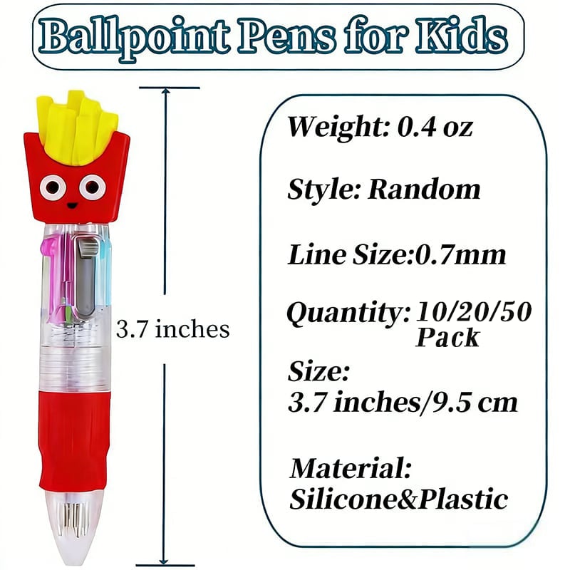 💖 Mini Multicolor Pens in One 4-in-1 Cute Pens Bulk for Kids