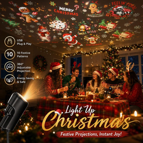Christmas Light Projector - Instant Holiday Magic For Your Home & Yard