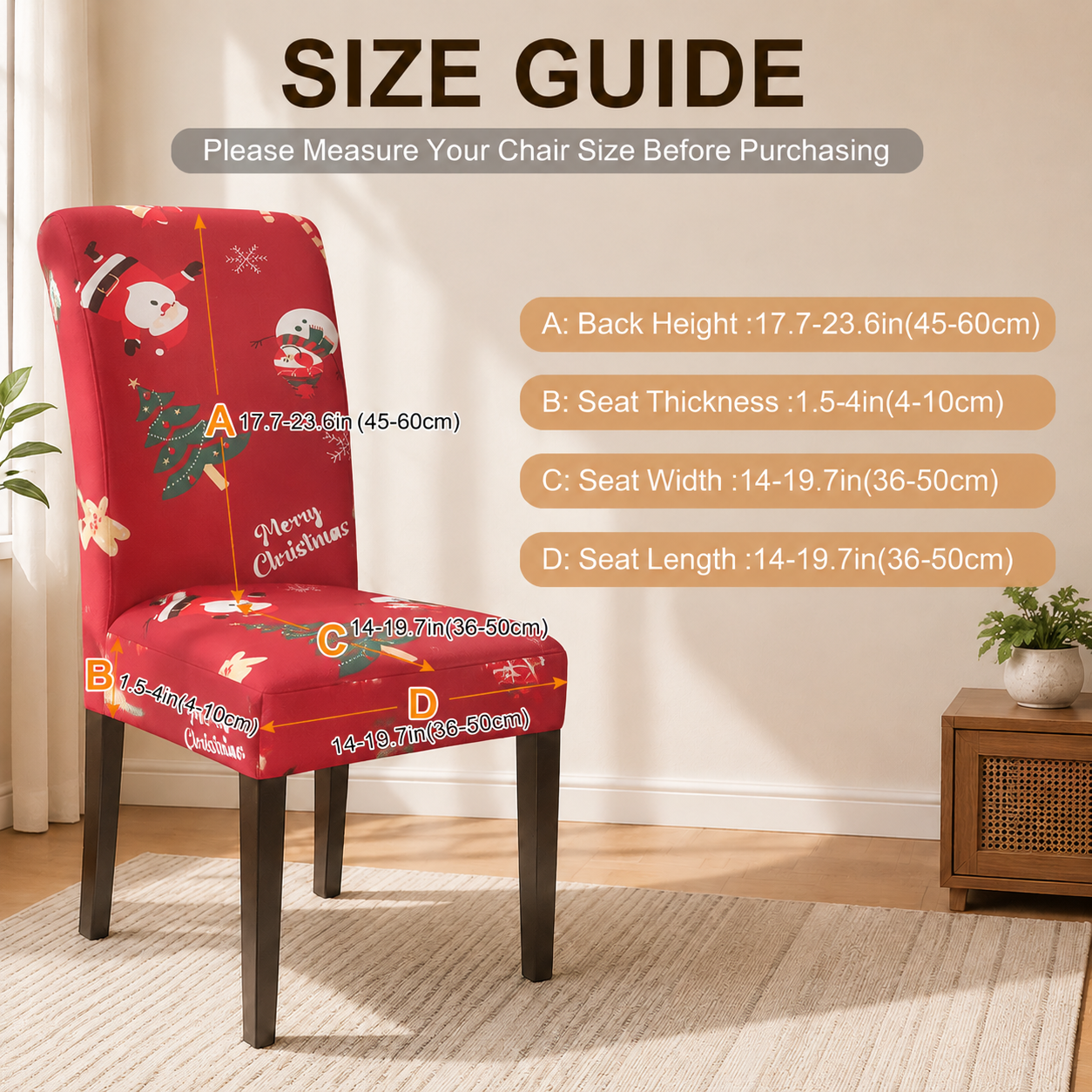 🎄Christmas Spandex Elastic Dining Chair Slipcover