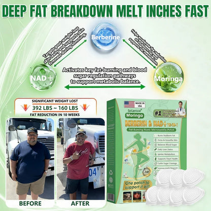 Moringa · Berberine × NAD+ Advanced Nano Microneedle Patch 10-in-1 US (Just once a day, visible changes in 7 days) ✅ For obesity, loose skin, diabetes, sleep apnea, joint issues, and more.