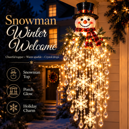 Crystal Cascade Christmas Light– Hanging Snowflake & Crystal LED Porch Décor ✨❄️