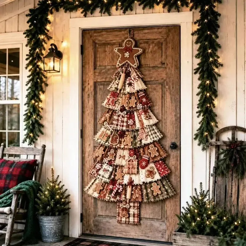 🧶🎄DIY Christmas Tree Door Hanging Set - Suitable for front doors, walls, porches, and home Christmas decorations