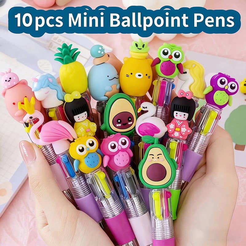 💖 Mini Multicolor Pens in One 4-in-1 Cute Pens Bulk for Kids