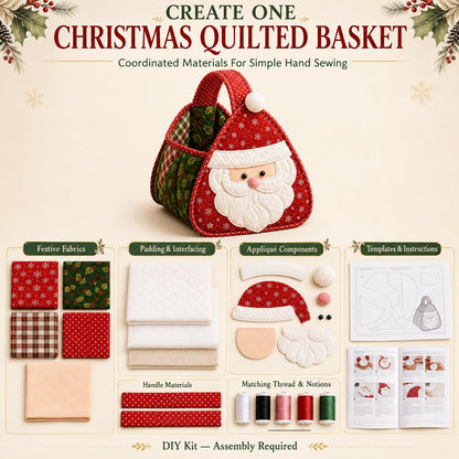 🎄Christmas Quilted Basket — DIY Kit or Finished Holiday Basket