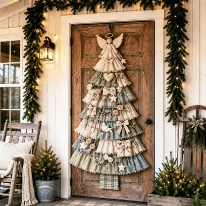 🧶🎄DIY Christmas Tree Door Hanging Set - Suitable for front doors, walls, porches, and home Christmas decorations
