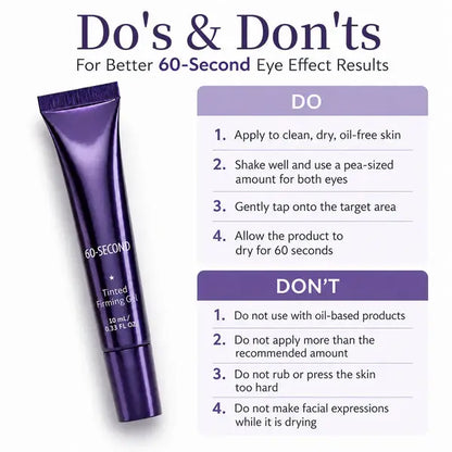 ✨60-Second Instant Eye Lift & Firming Cream – Tinted Wrinkle Smoother for Dark Circles & Puffiness