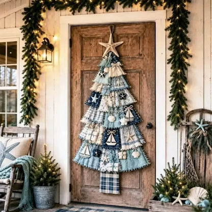 🧶🎄DIY Christmas Tree Door Hanging Set - Suitable for front doors, walls, porches, and home Christmas decorations