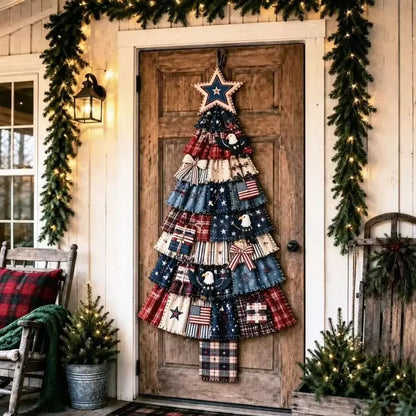 🧶🎄DIY Christmas Tree Door Hanging Set - Suitable for front doors, walls, porches, and home Christmas decorations