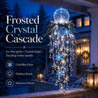 Crystal Cascade Christmas Light– Hanging Snowflake & Crystal LED Porch Décor ✨❄️