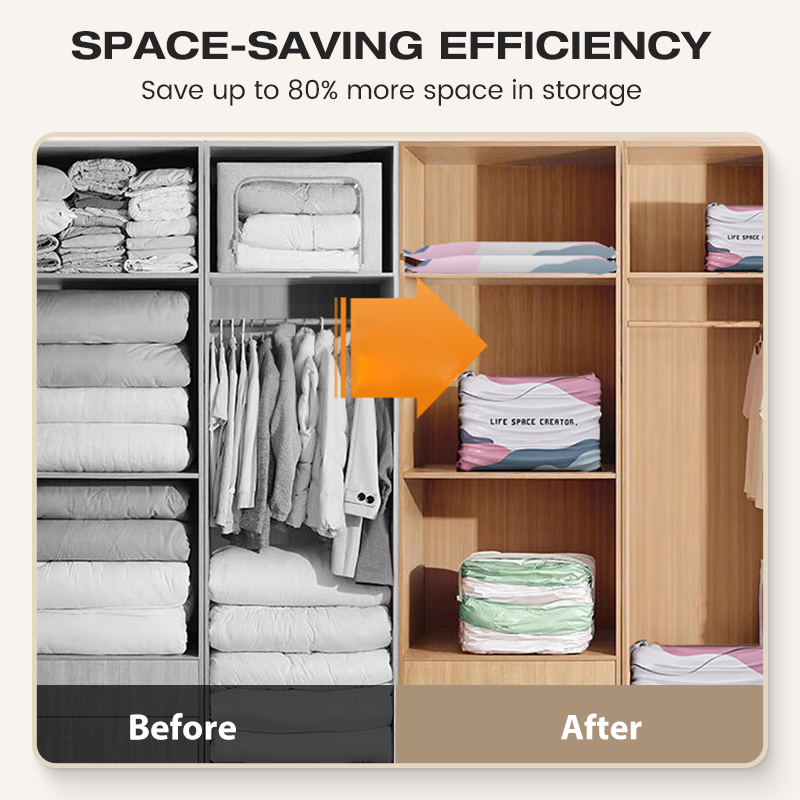 🧳💨 50% OFF! No‑Pump Vacuum Storage Bags – Press & seal, no pump needed. Saves 80% space, keeps clothes dry & dust‑free. Perfect for bulky bedding & off‑season gear. 🛏️🗄️