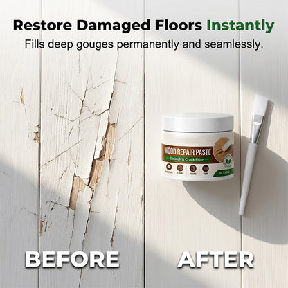 Furniture & Floor Repair Paste – Works on tables, cabinets & wooden floors. Covers scuffs & peeling. No more ugly scratches! 🏠✅