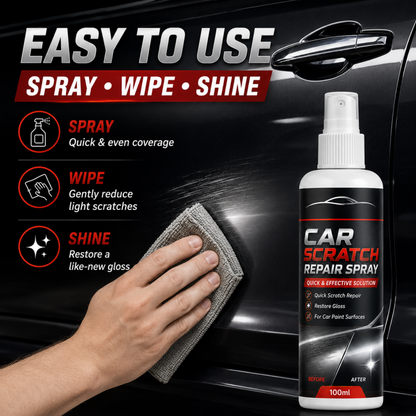 Universal Car Scratch Repair Spray - Erases light scratches, swirl marks & scuffs fast.