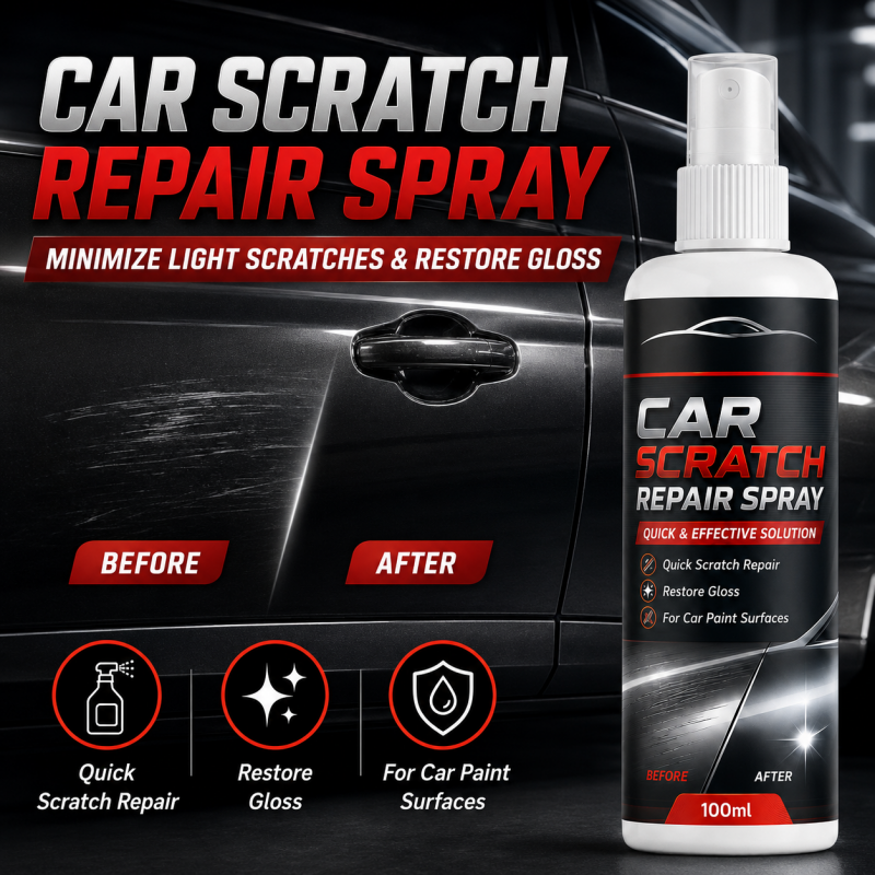 Universal Car Scratch Repair Spray - Erases light scratches, swirl marks & scuffs fast.