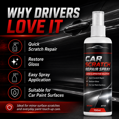 Universal Car Scratch Repair Spray - Erases light scratches, swirl marks & scuffs fast.